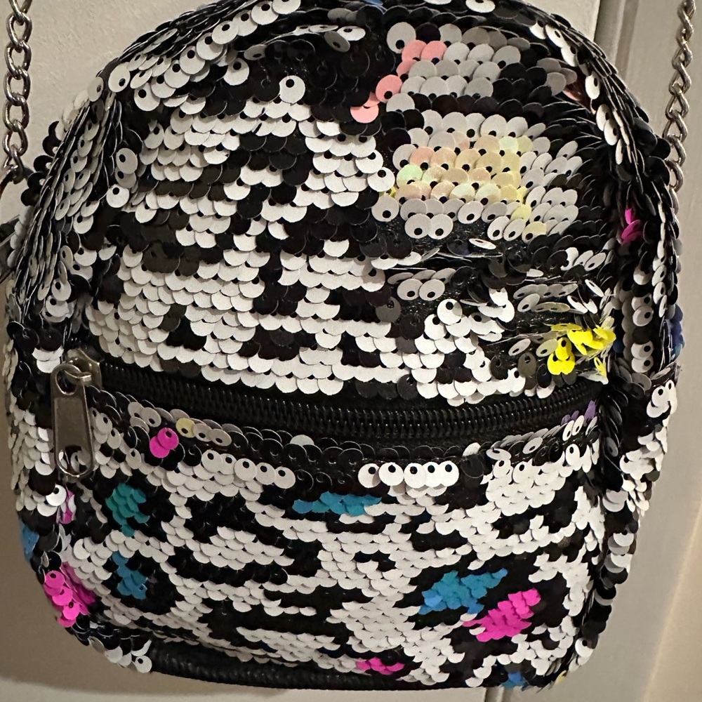 Sequin Mini Backpack With Accessories - image 2